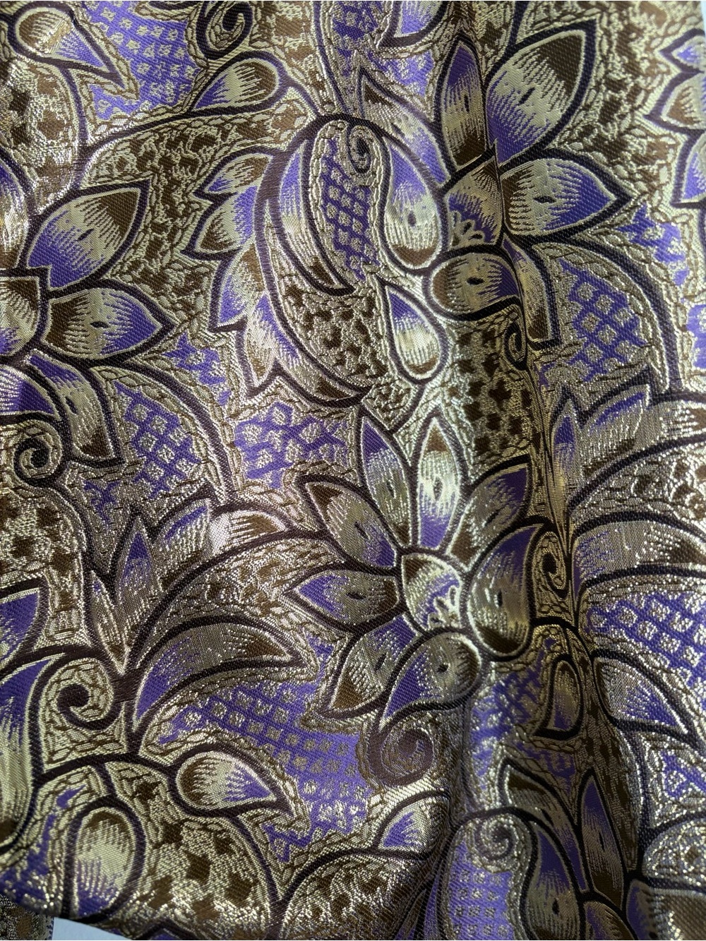 Marni at H&M Metallic Brocade Paisley Crop Pants Artsy Mod Size 8 - Picture 6 of 6